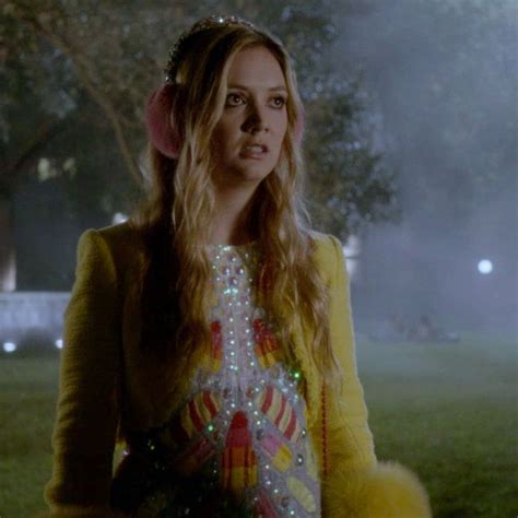 scream queens chanel 3 why does she wear earmuffs|Chanel no 3 wearing earrings.